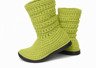 Háčkované boty jaro/podzim č. 21