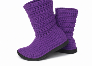 Háčkované boty  jaro/podzim č. 8