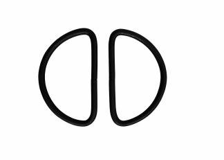 Metal D-rings - black